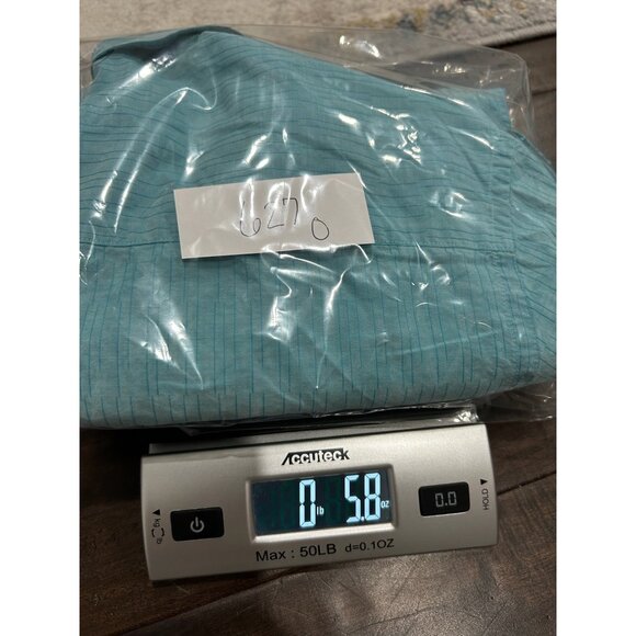 Perry Ellis Mens Modern Fit Medium Turquoise Short Sleeve Button-Up Shirt - Picture 10 of 10